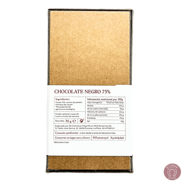 Chocolate artesano de Ezcaray, origen cacao Tailandia