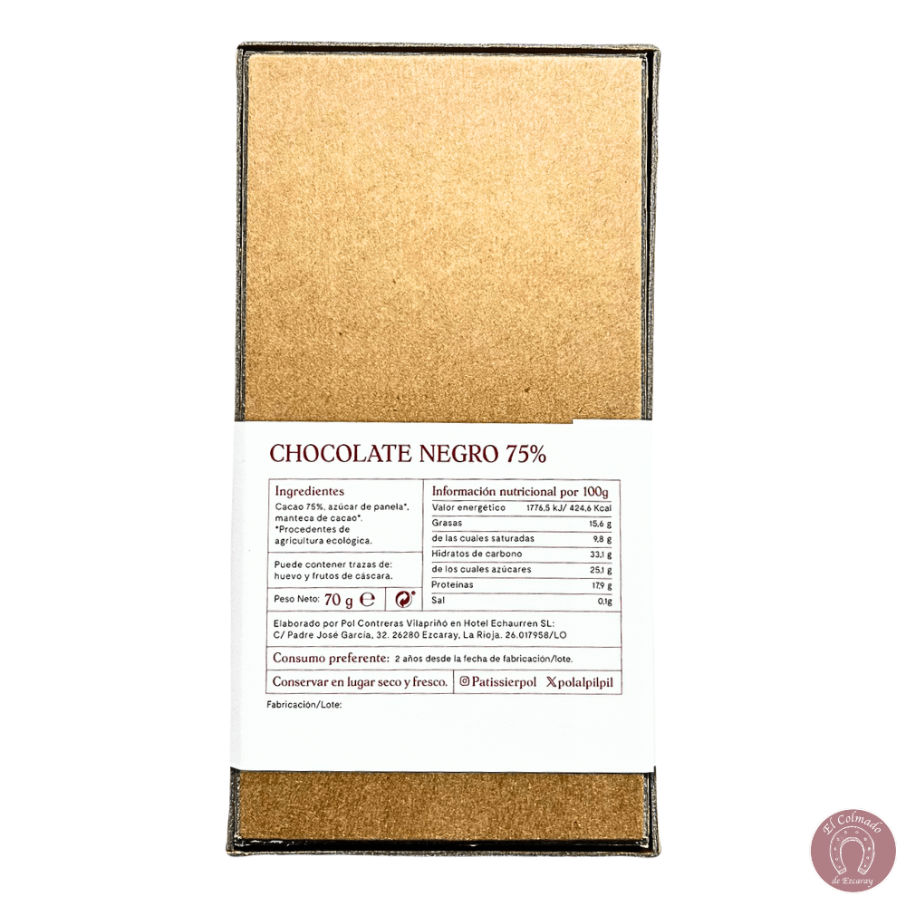 Chocolate artesano de Ezcaray, origen cacao Tailandia