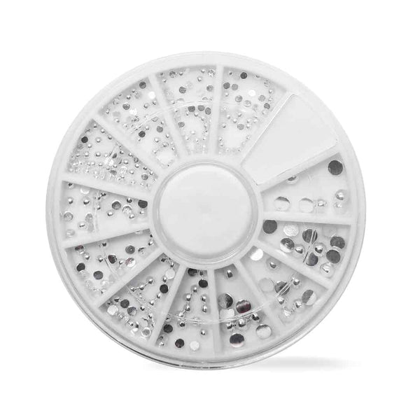 Nail Art kotačić Silver Dots