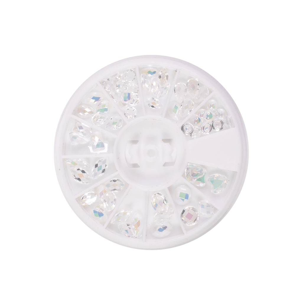 Kotač za nail art Clear Crystals