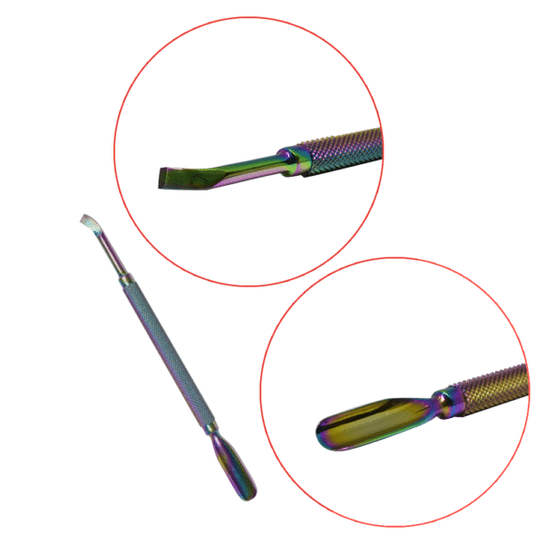 Cuticle Pusher Tool – Rainbow Edition