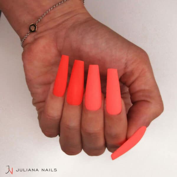 Press-On Full Cover Transparent Tips – Long Ballerina (100 pcs.)