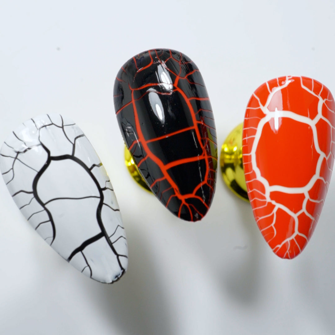 Gel Polish Red Crackle Look 6ml