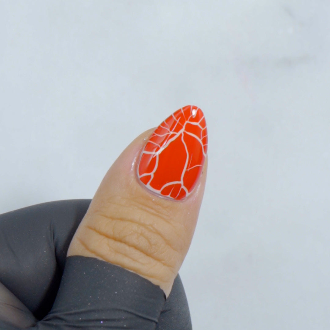 Gel Polish Red Crackle Look 6ml