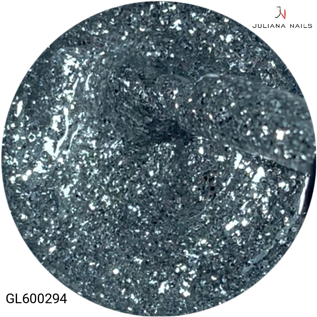 Gel Polish Heavy Glitter Silver 6ml