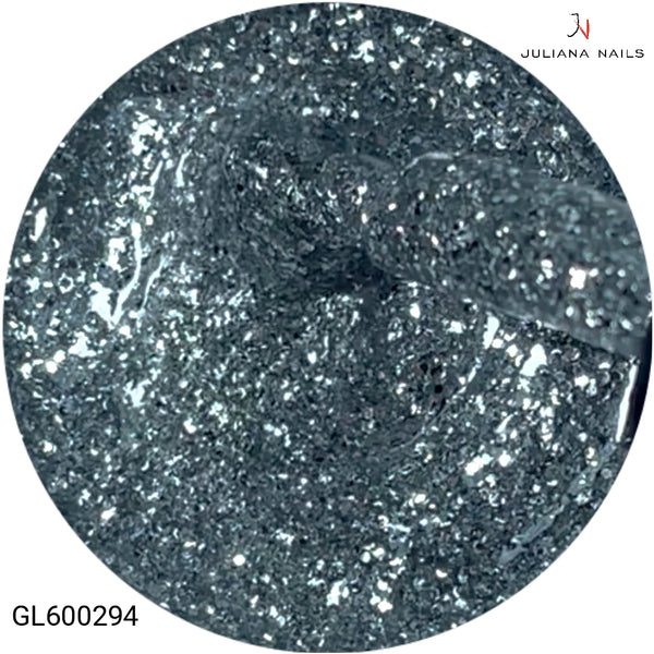 Gel Polish Heavy Glitter Silver 6ml