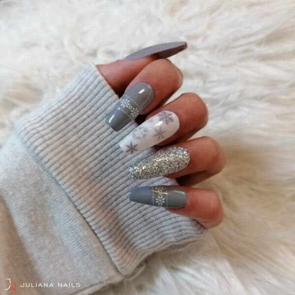 Gel Polish Heavy Glitter Silver 6ml