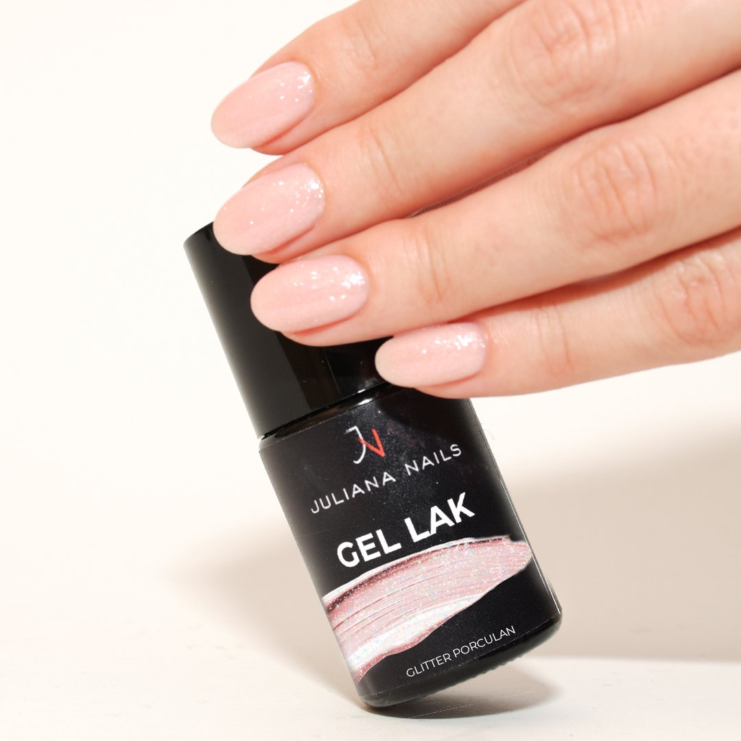 Gel lak Glitter porculan 6ml