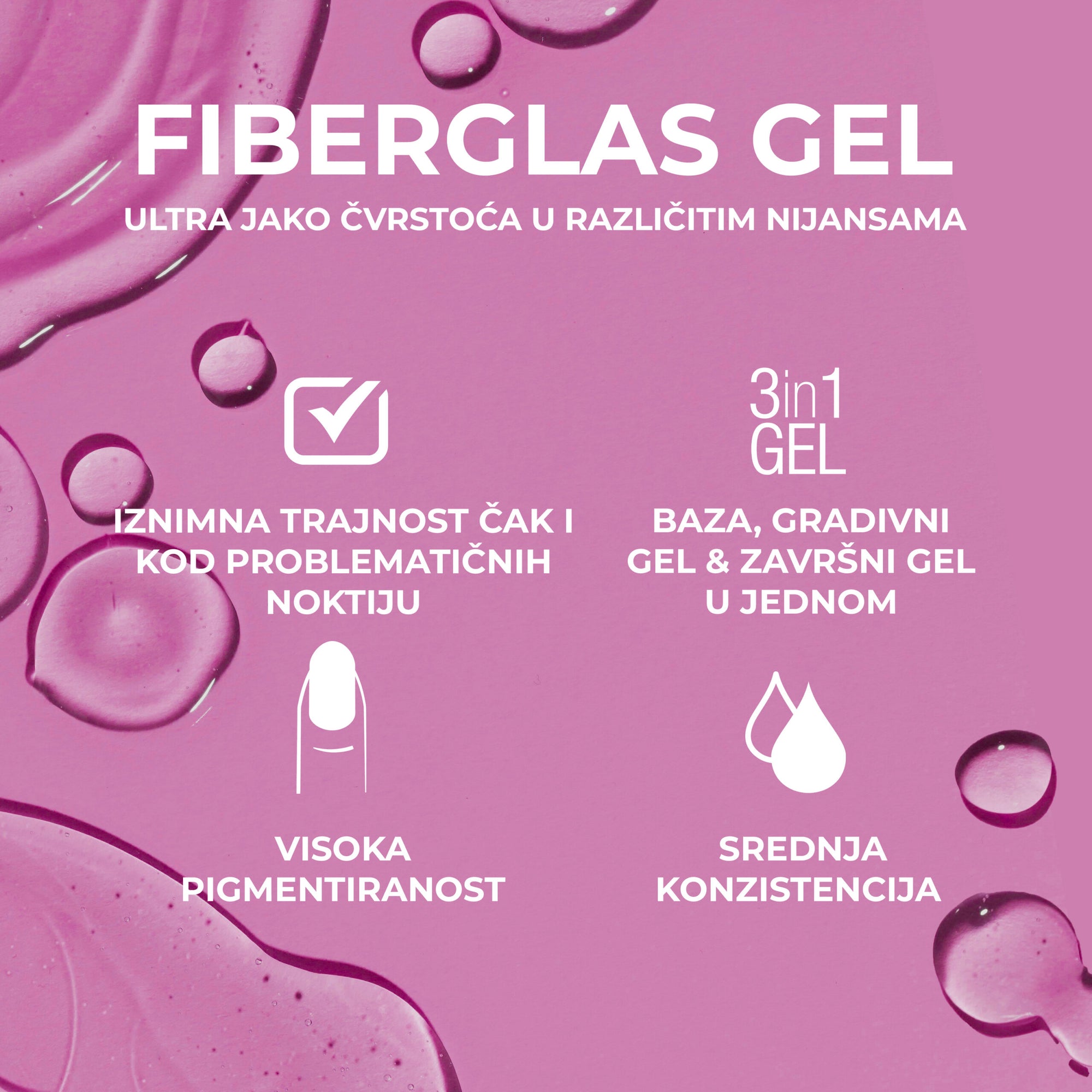 Fiberglass Gel Milky Rose