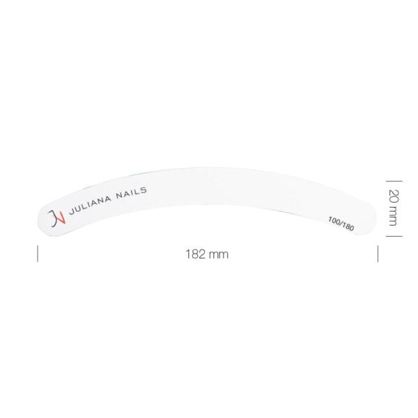 White Curved File 100/180