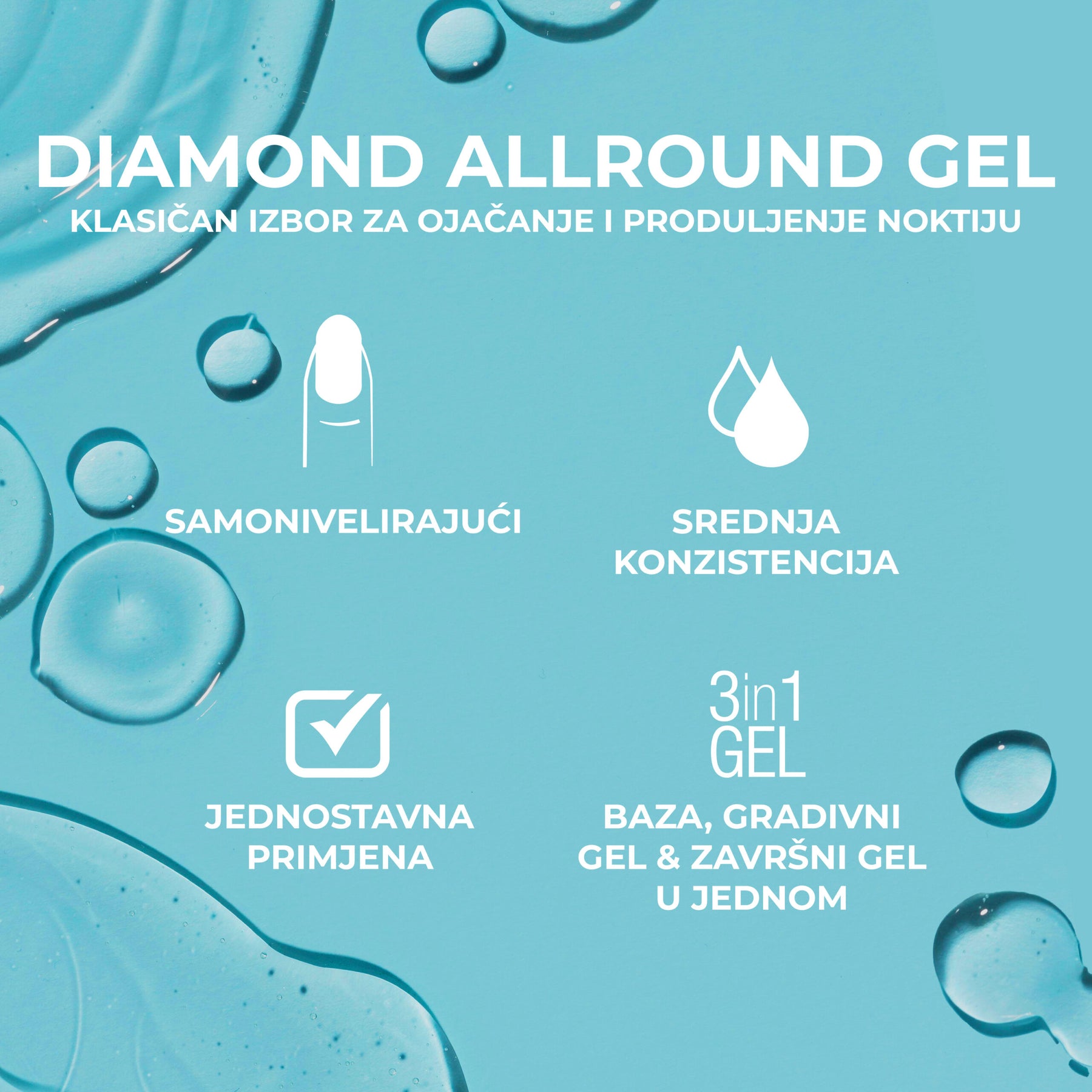 Diamond Allround Gel - Milky Rose