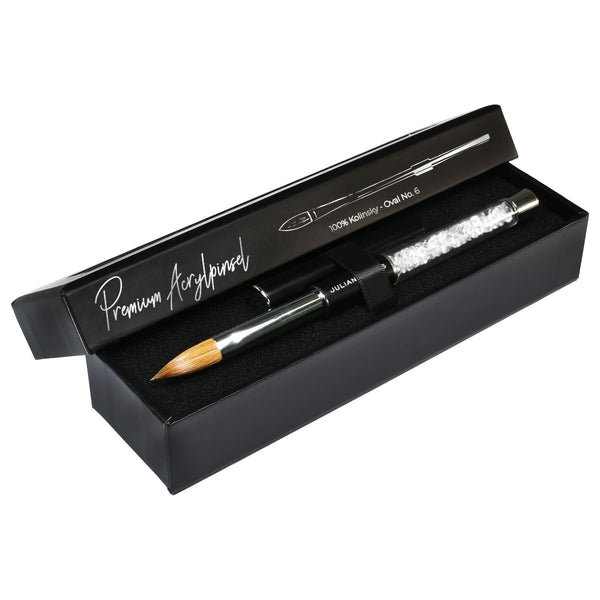Premium Acrylic Brush – 100% Kolinsky – Oval No. 6