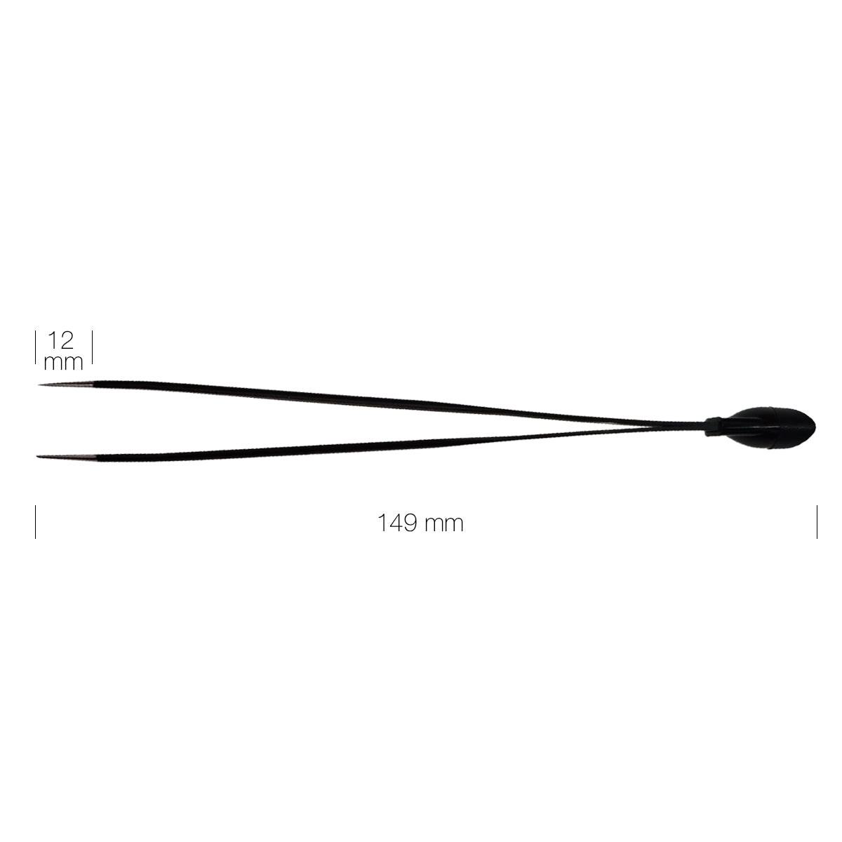 Double Tweezers for Nail Art – Black