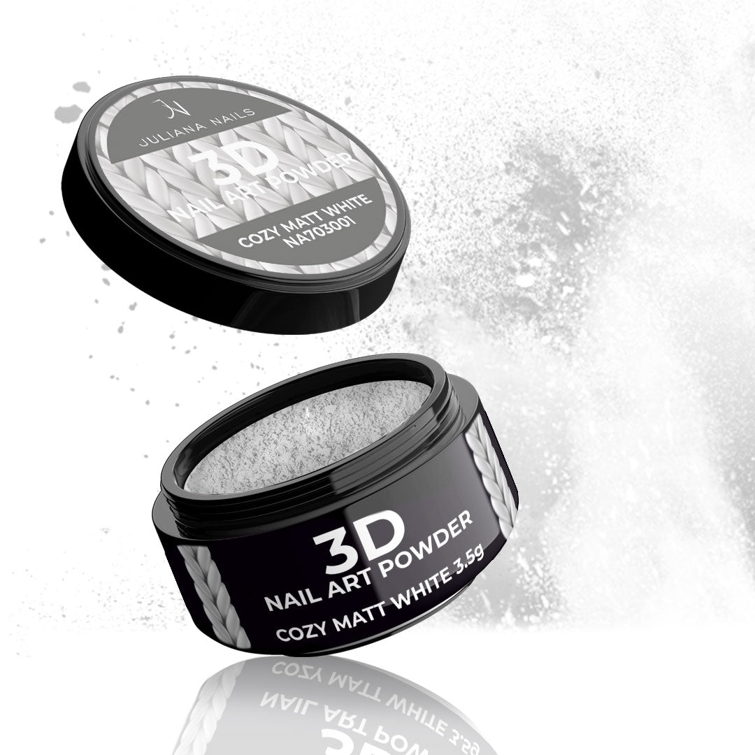 3D Nail art prah – Cozy Matt – bijeli 3,5g