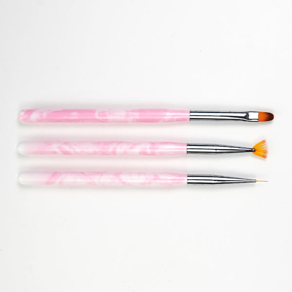 Brush Set – Marble Rose (3 pcs.)