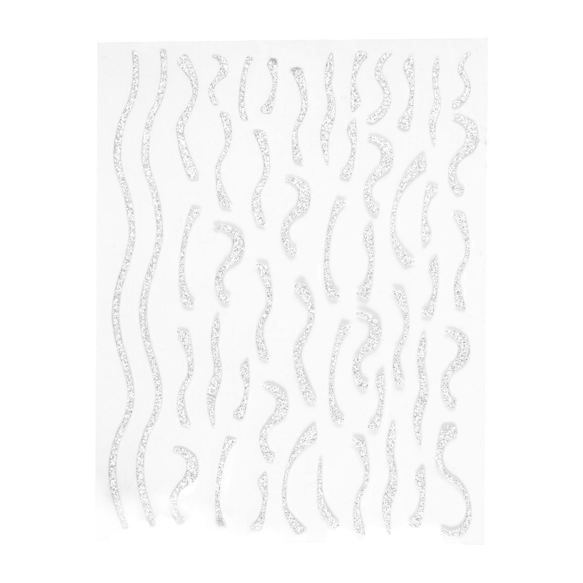 Nail Sticker – Silver Sparkle 5