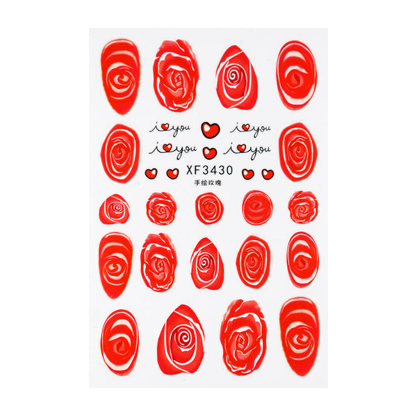 Nail Sticker – Rose Whisper – Red