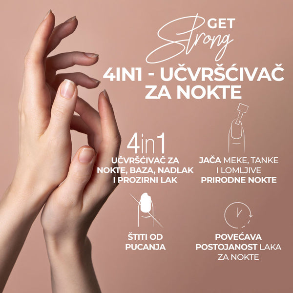 Get Strong – 4u1 – Učvršćivač za nokte 10ml