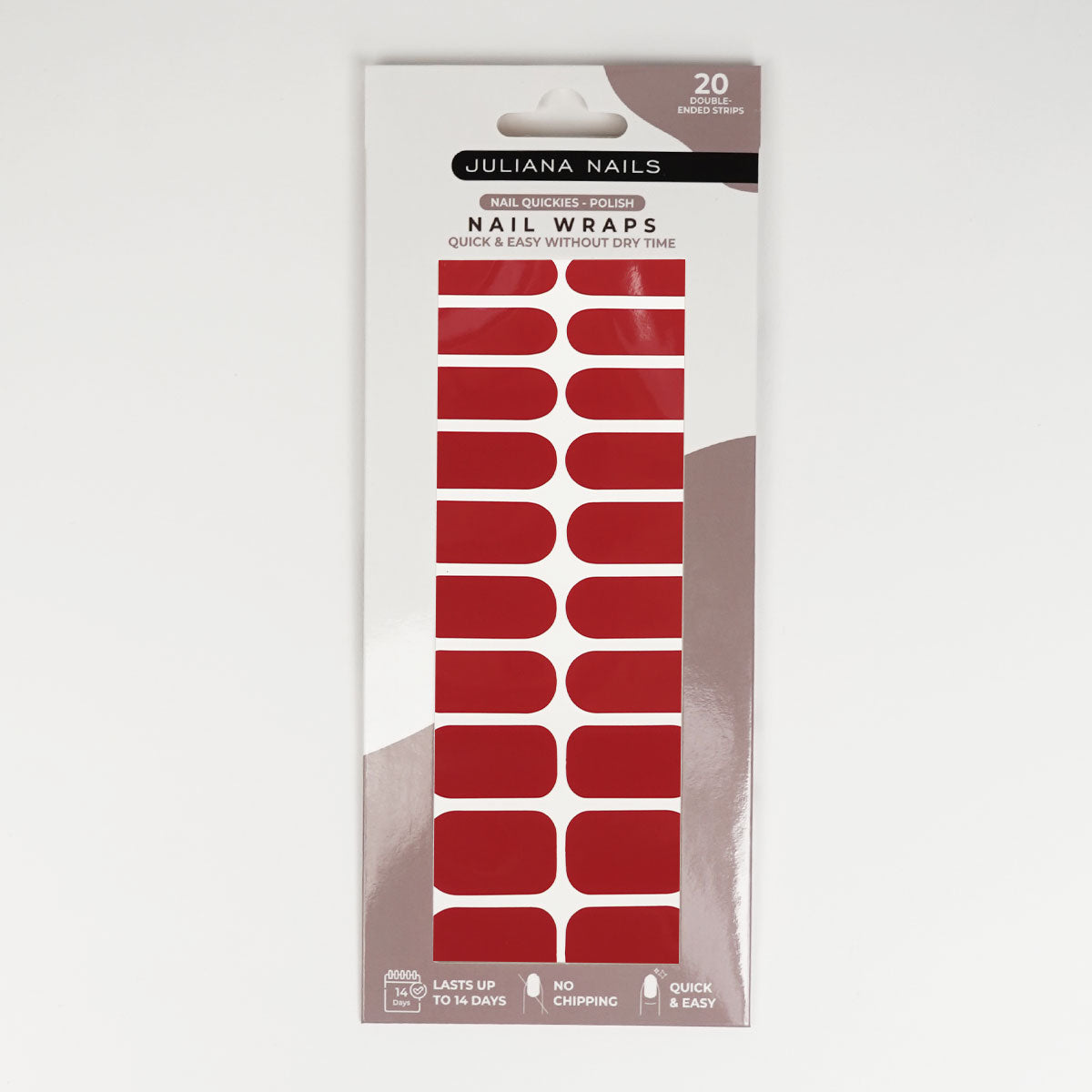 Nail Quickies – self-adhesive nail polish wraps – Woman In Red (20 pcs.)