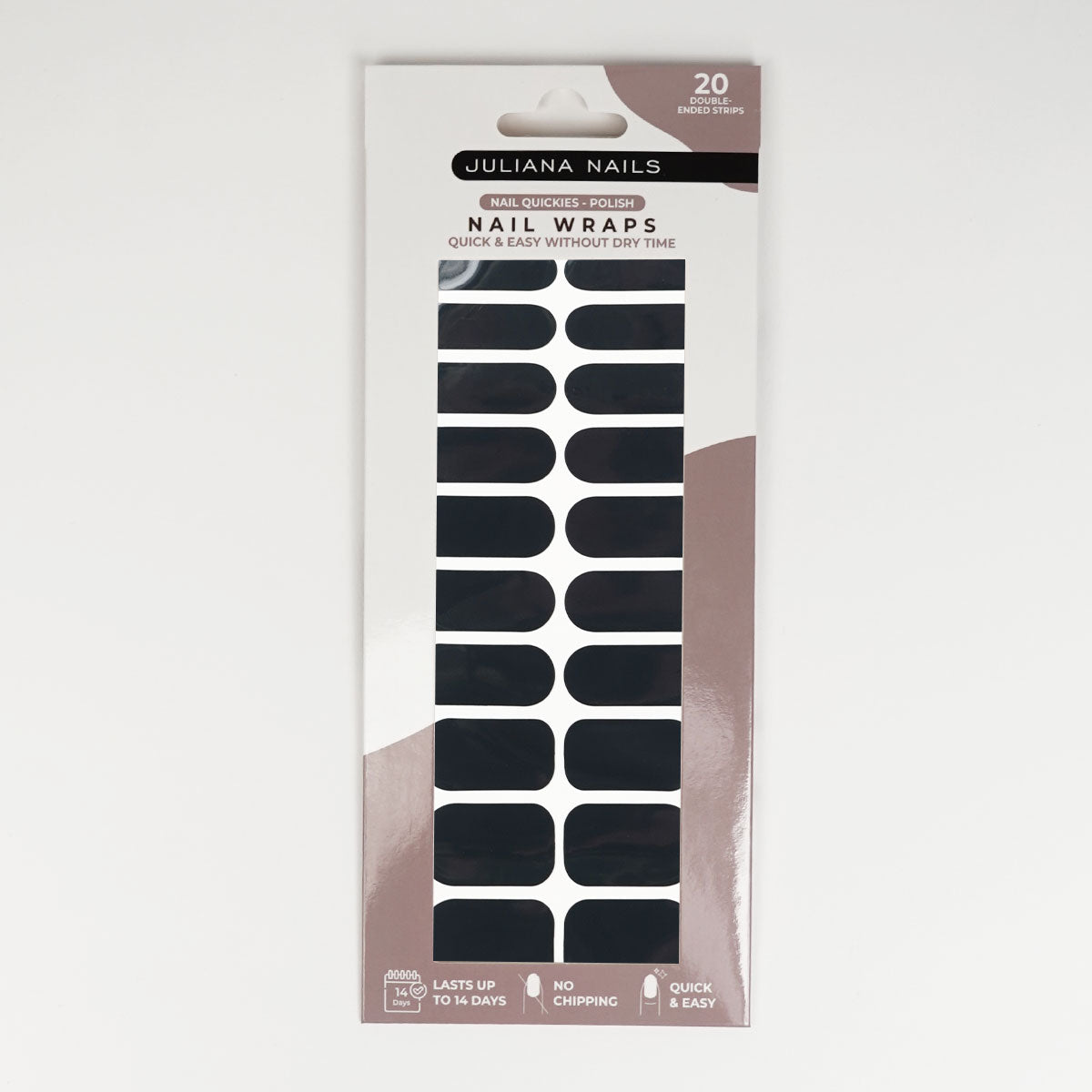 Nail Quickies – self-adhesive nail polish wraps – Black Beauty (20 pcs.)