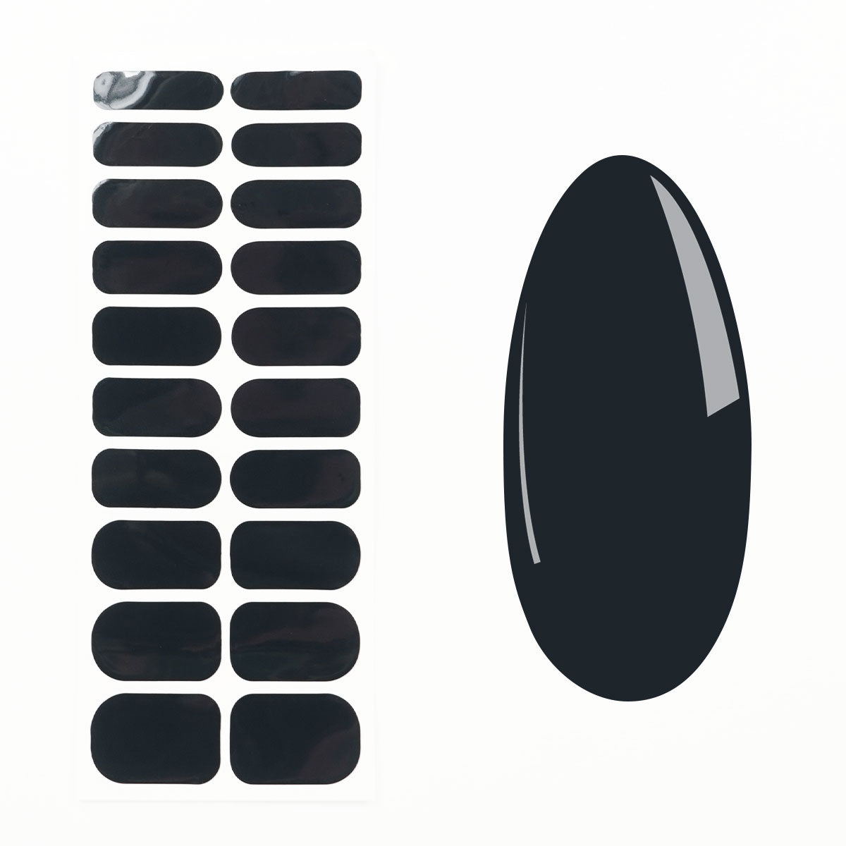 Nail Quickies – samoljepljive lak folije za nokte – Black Beauty (20 kom.)