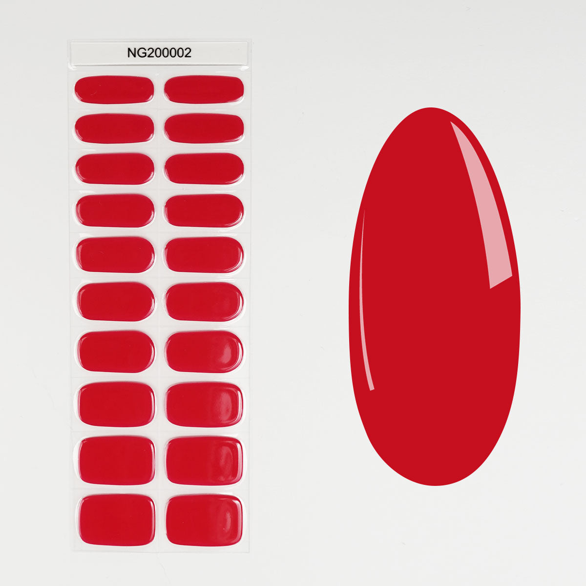 Nail Quickies – samoljepljive gel lak folije za nokte – Mrs. Red (20 kom.)