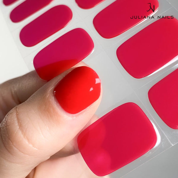 Nail Quickies – self-adhesive gel polish nail foils – Mrs. Red (20 pcs.)