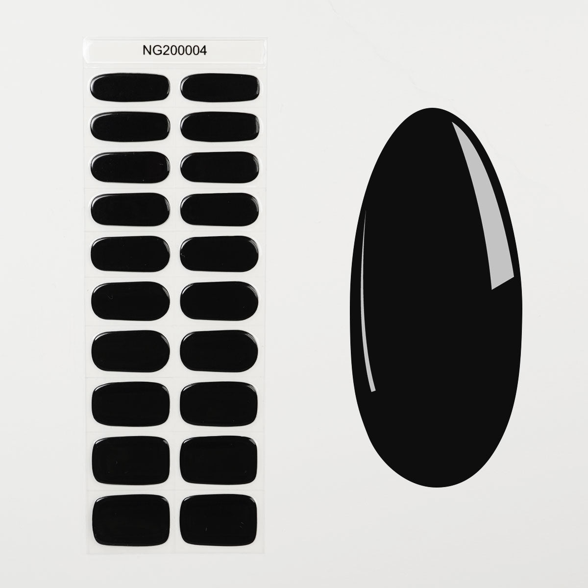 Nail Quickies – samoljepljive gel lak folije za nokte – Black Phantom (20 kom.)