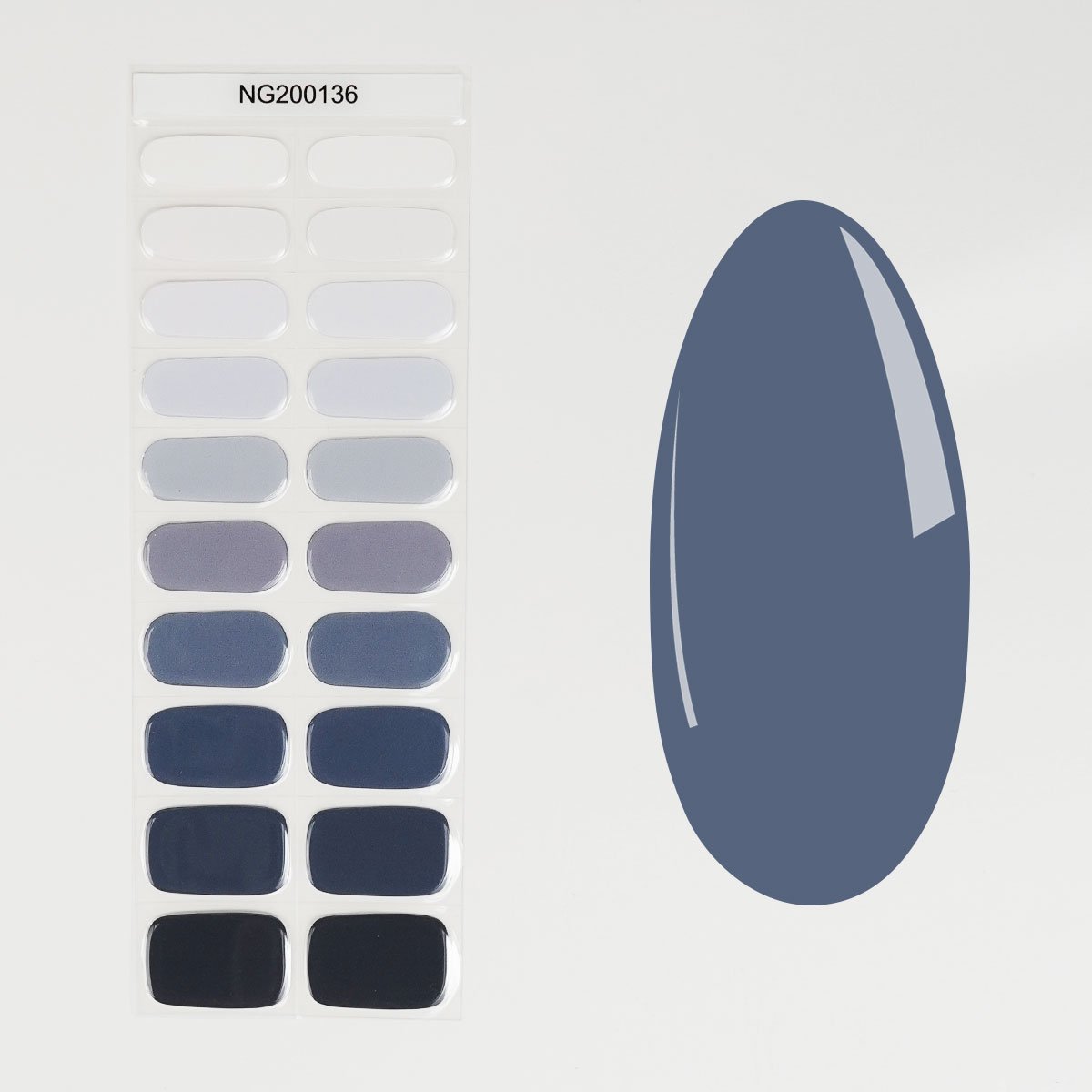 Nail Quickies – samoljepljive gel lak folije za nokte – Baby Shark (20 kom.)