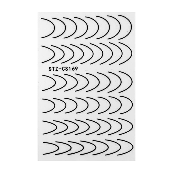 Nail Sticker – Sleeky French – Black