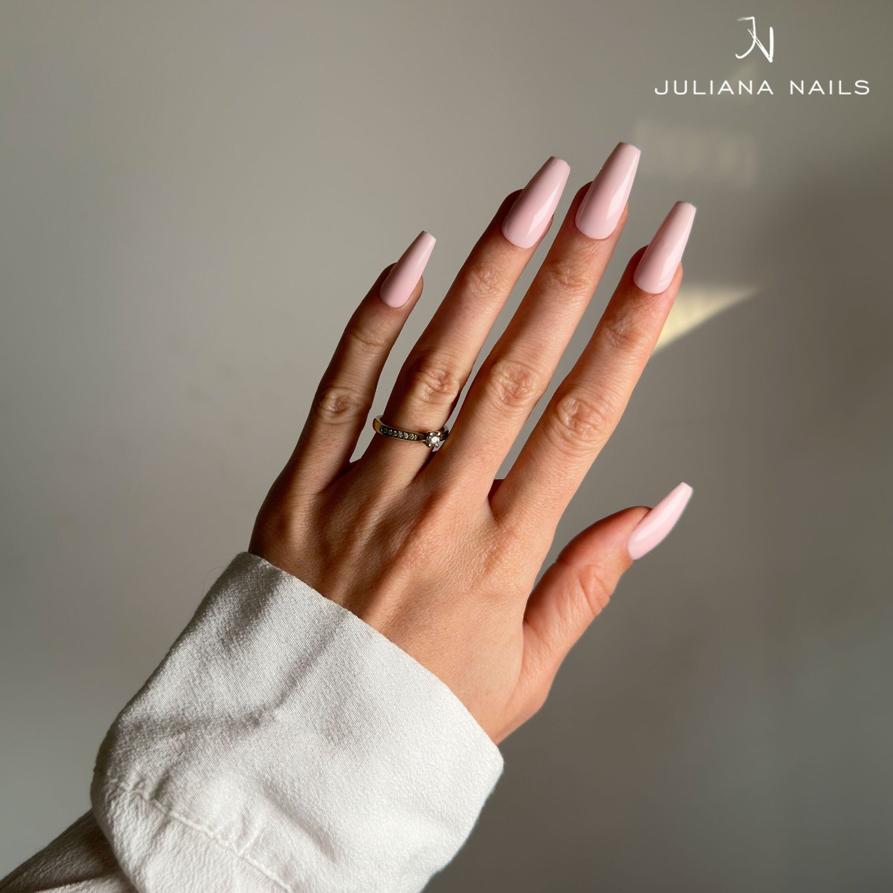 No File – Press-On Fullcover tipse prozirne – Balerina – srednje (100 kom.)
