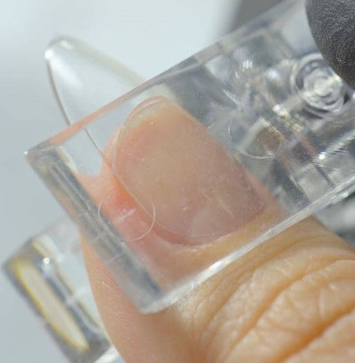 No File – Press-On Fullcover Tips Transparent – Ballerina – Medium (100 pcs.)