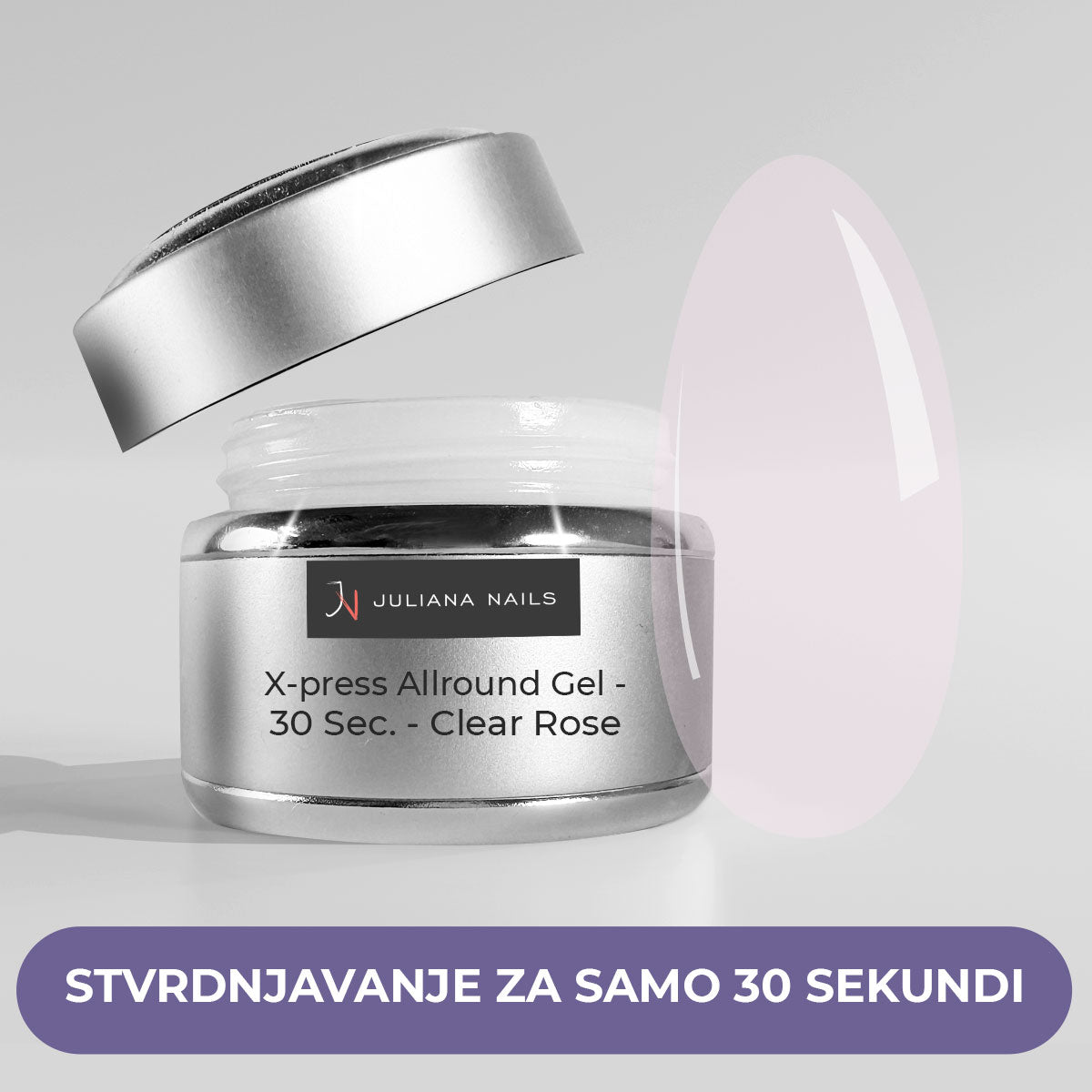 X-Press Allround Gel – 30 sek. – Clear Rose