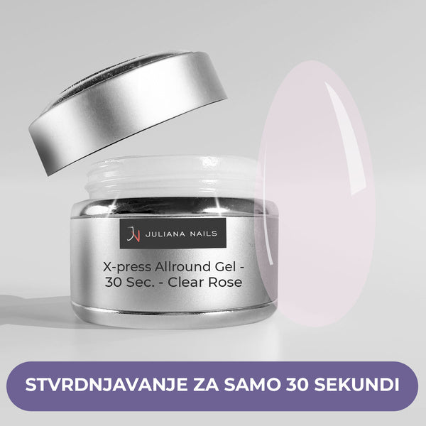 X-Press Allround Gel – 30 sek. – Clear Rose