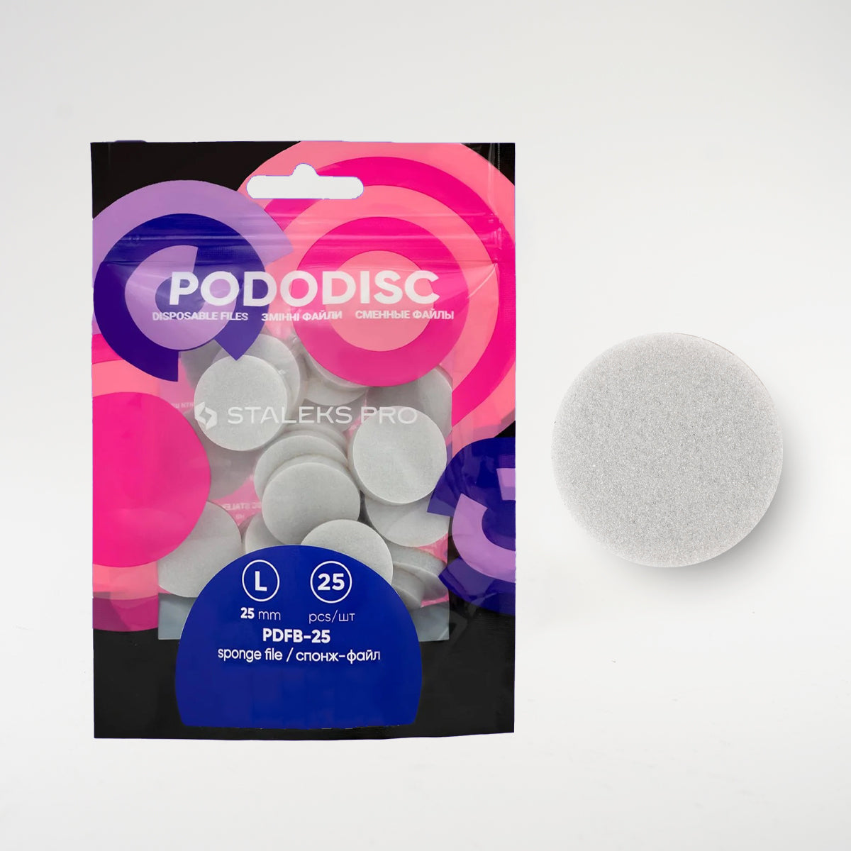 Pododisc zamjenski jastučići Soft – Staleks Pro – L – vrlo sitna zrnatost (25 komada)