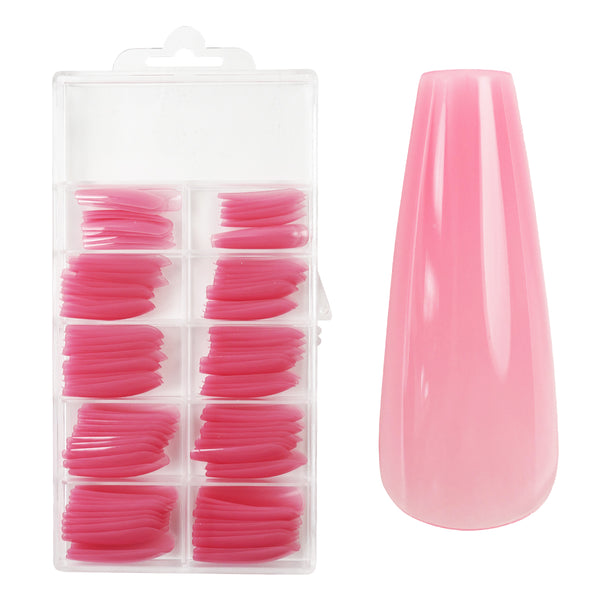 Press-On Fullcover Tipse Sheer Pink – Ballerina – duge (100 kom.)