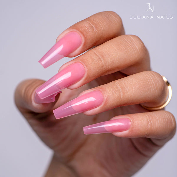 Press-On Fullcover Tips Sheer Pink – Ballerina – Long (100 pcs.)