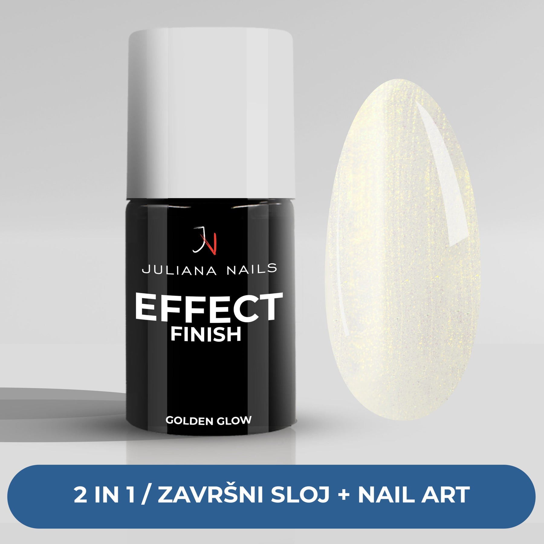 Gel Polish Effect Finish – Golden Glow