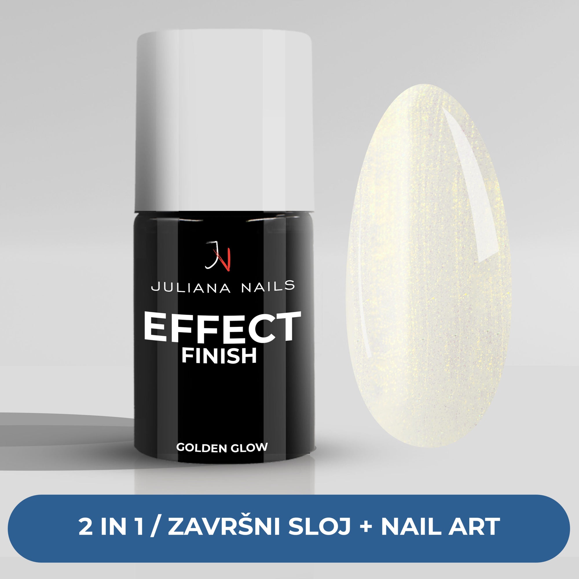 Gel Polish Effect Finish – Golden Glow