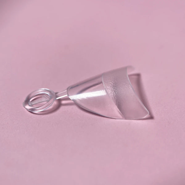 Press-On Halfcover Tips Transparent – Almond - Medium (120 pcs.)