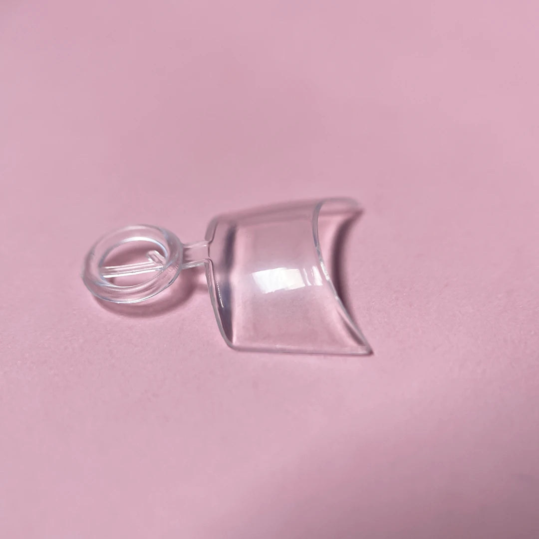 Press-On Halfcover Tips Transparent – Coffin - Short (120 pcs.)