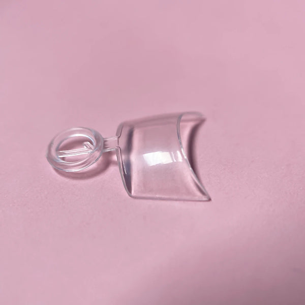 Press-On Halfcover Tips Transparent – Coffin - Short (120 pcs.)