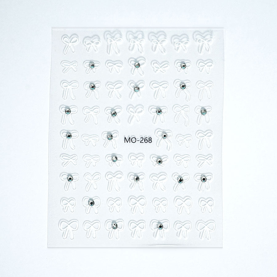 5D Naljepnica za nokte - Božićna mašna