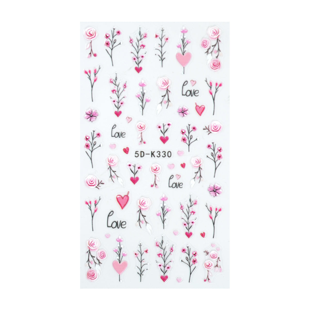 5D Naljepnica za nokte - Cvjetna zdjela 2