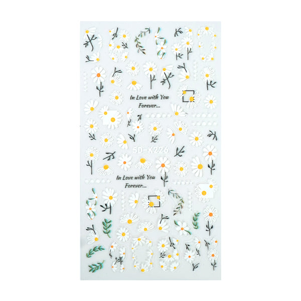 5D Nail Sticker - Flower Bowl 6