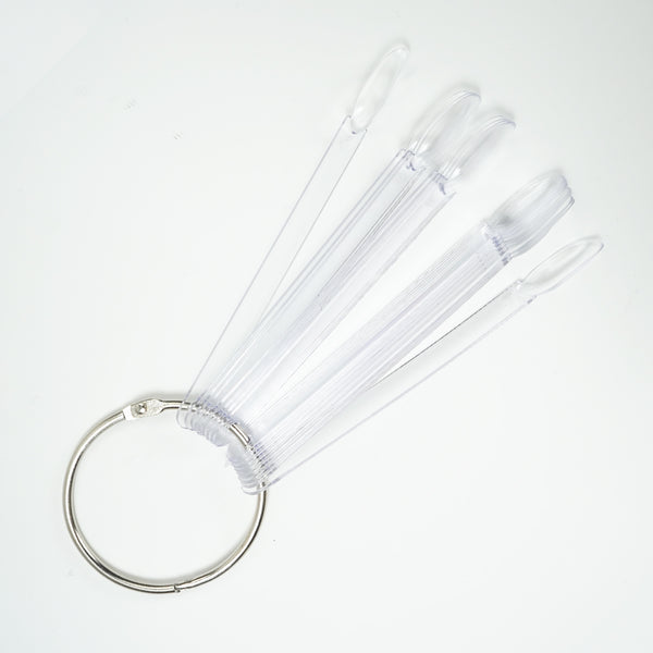 Show Tips with Metal Ring - Almond - Transparent (50 pcs.)