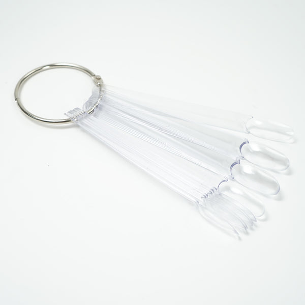 Show Tips with Metal Ring - Almond - Transparent (50 pcs.)
