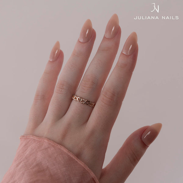 Easy Guide - Press-On Fullcover Tips Nude – Almond – Short (100 pcs.)