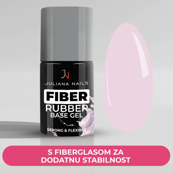 Fiber Rubber Base Gel - Milky Rose