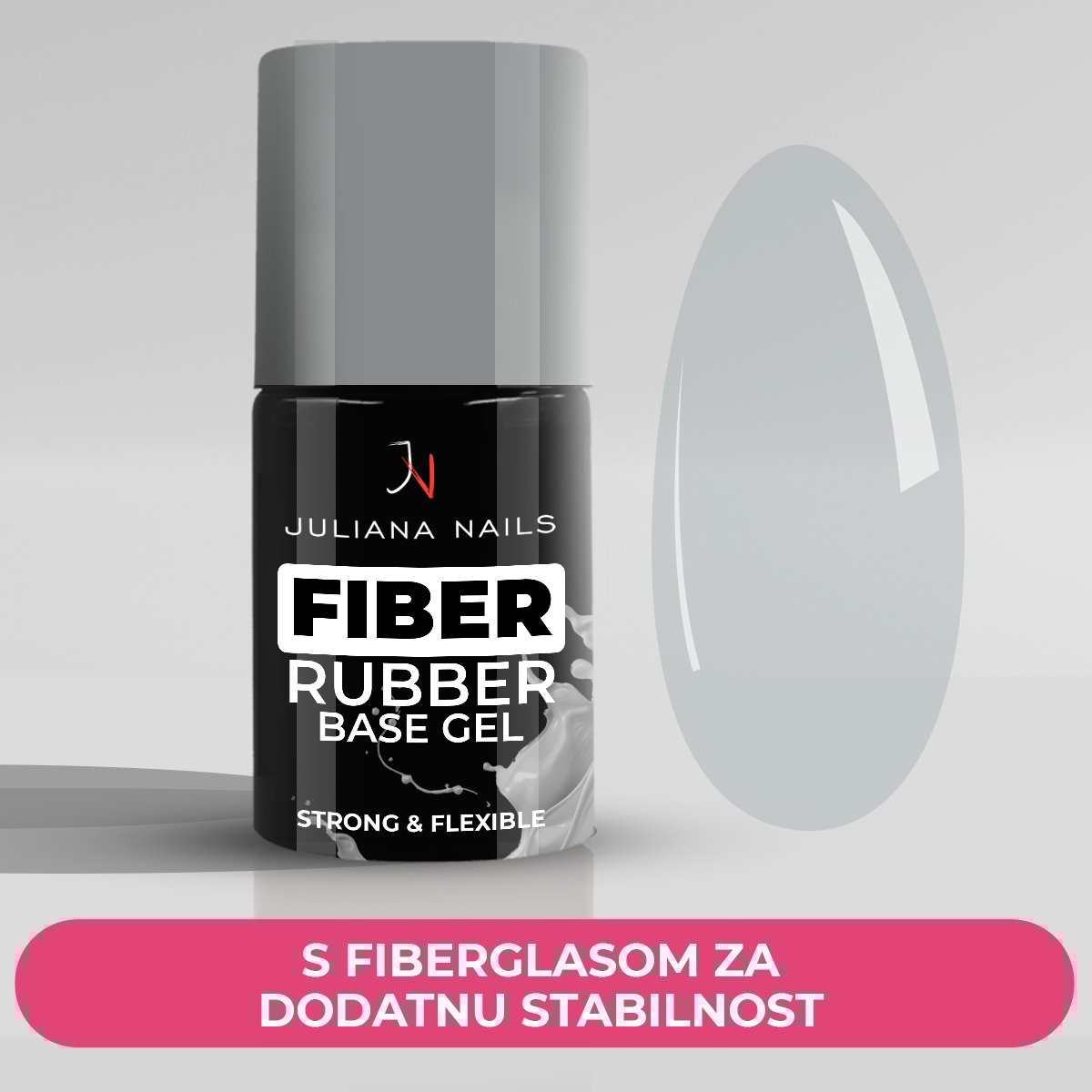 Fiber Rubber Base Gel - Clear